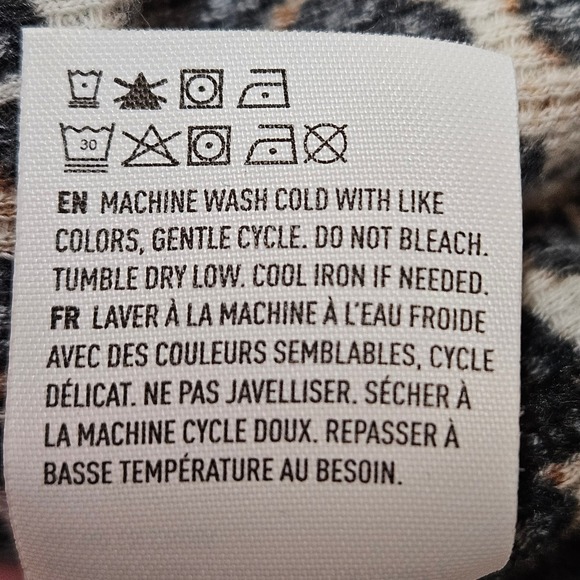 American Eagle Leopard Print Ribbed Short Sleeve Stretchy Crop Top Size‎ Large - Picture 8 of 10